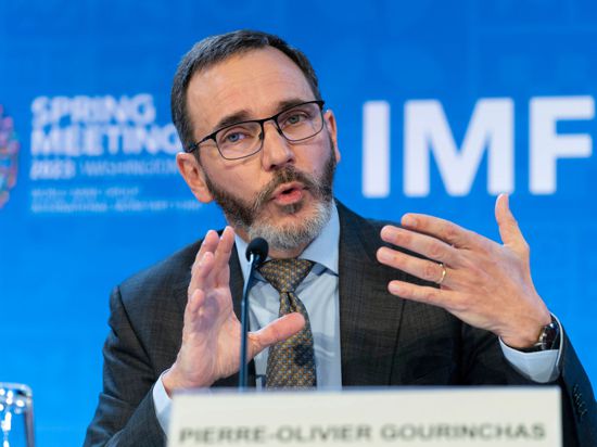 IWF-Chefvolkswirt Pierre-Olivier Gourinchas auf der Frühjahrstagung von IWF und Weltbank in Washington.
