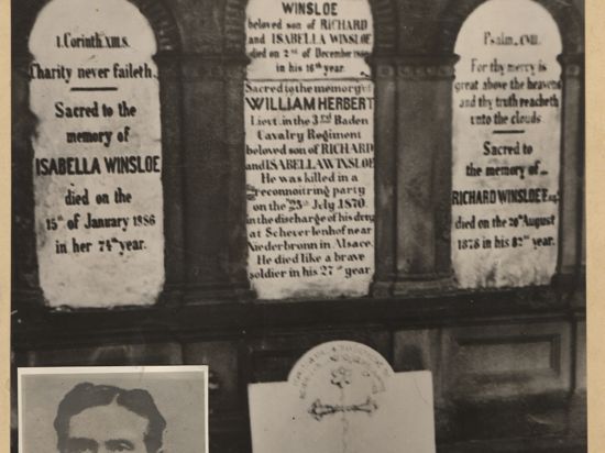 Der erste deutsche Tote: William Herbert Winsloe wurde auf dem Karlsruher Hauptfriedhof begraben.