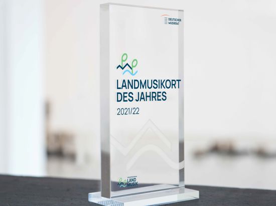 Plakette „Landmusikort des Jahres“.