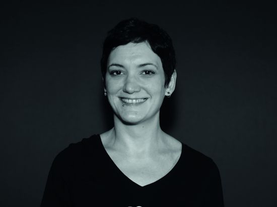Simona Turini, Autorin und Lektorin, bei der Fotoaktion „Kulturgesichter 0721“