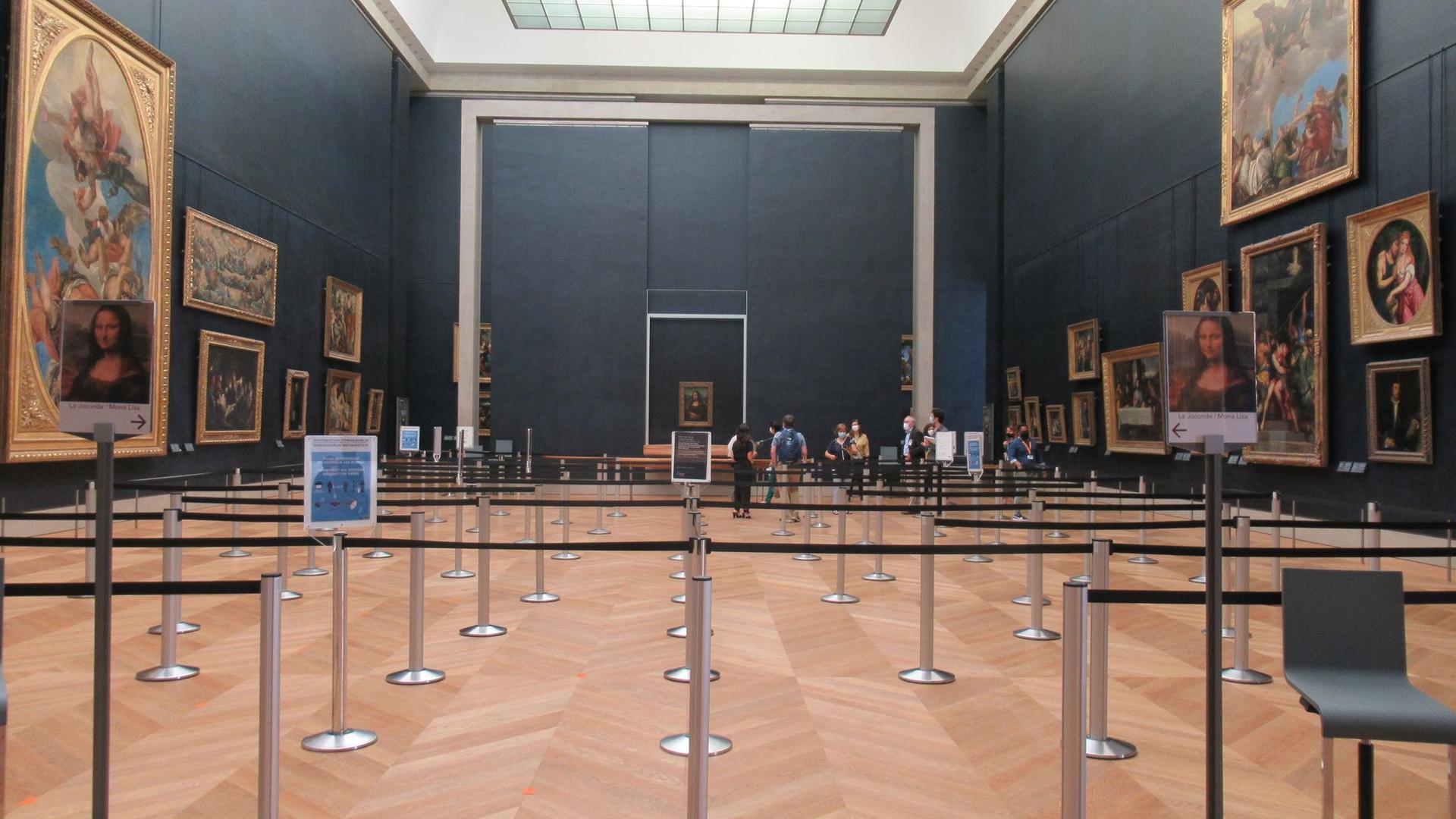 Der Weg zur „Mona Lisa“ im Louvre ist stark gesichert.