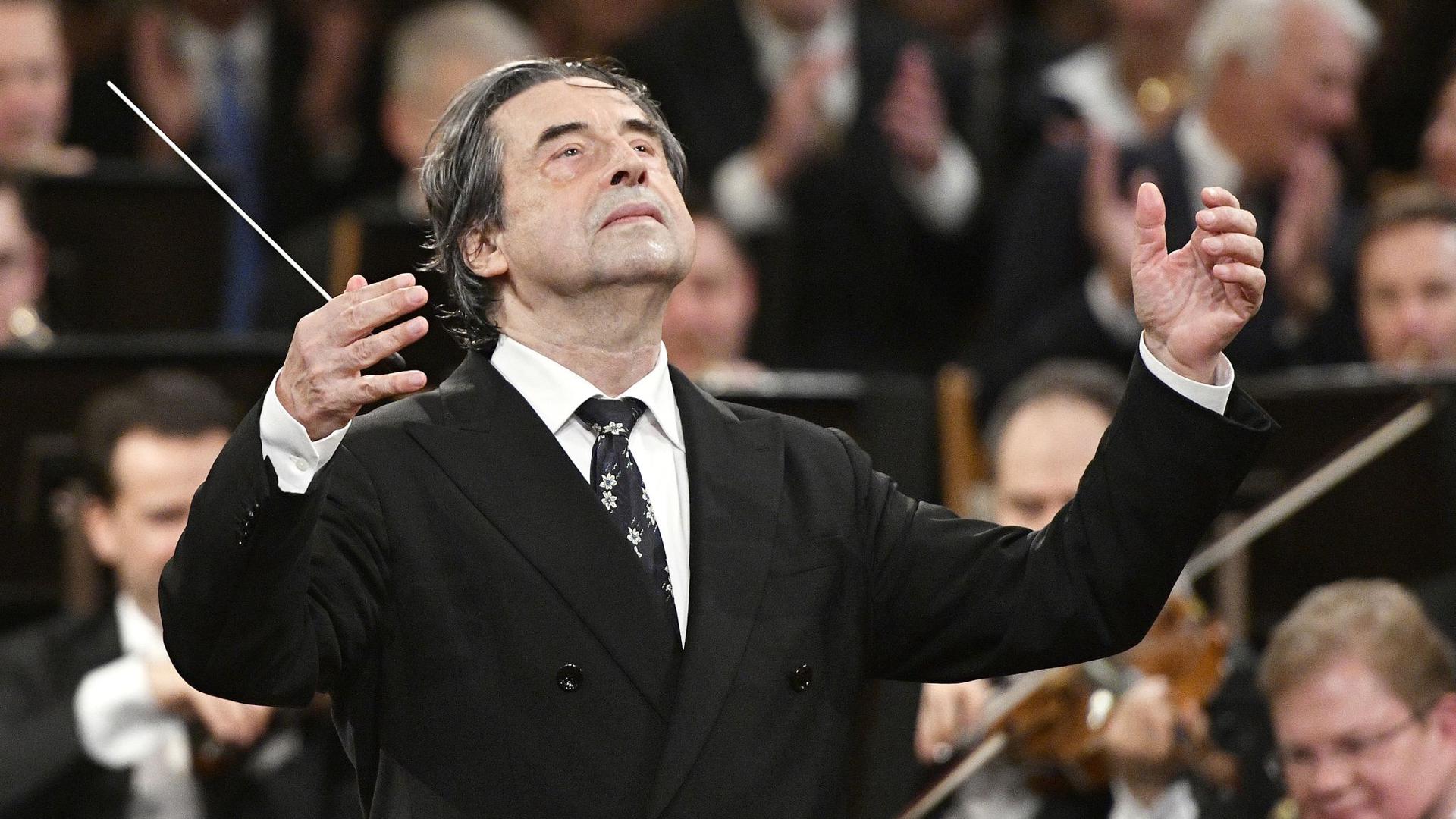 Riccardo Muti beim Neujahrskonzert 2018 der Wiener Philharmoniker.