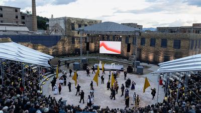 Eröffnungszeremonie für die Kulturhauptstadt Europas 2023 in der Stadt Eleusis westlich von Athen.