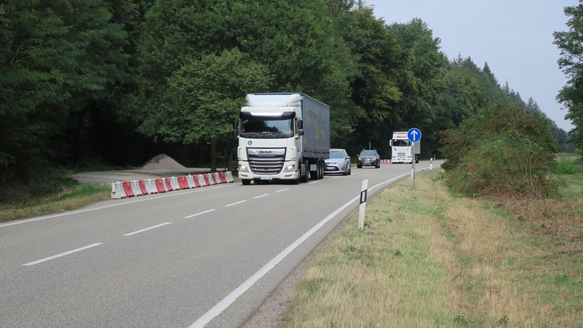 Tausende Laster fahren täglich über die B9 zwischen Kandel und Frankreich.