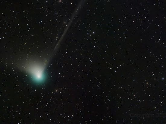 Sehr weit gereist: Der Komet C/2022 E3 (ZTF) hat die Umgebung der Erde zuletzt vor etwa 50.000 Jahren besucht und nähert sich gerade unserem Planeten. Noch bis Mitte Fenruar wird er gut zu beobachten sein, ehe er dann vielleicht für immer verschwindet. 