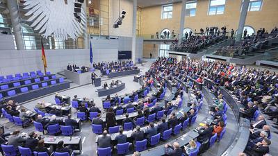 Blick ins Plenum bei der konstituierenden Sitzung des neuen Bundestags. +++ dpa-Bildfunk +++