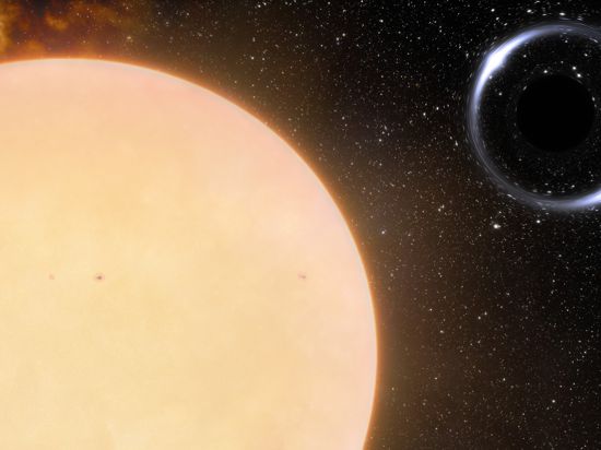 Künstlerische Darstellung des Schwarzen Lochs und seines sonnenähnlichen Begleitsterns: In 1.600 Lichtjahren Entfernung von der Erde haben Wissenschaftler ein „ruhendes“ Mysterium ausgemacht. 