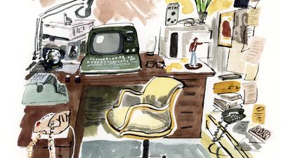 Es muss kein großer Schreibtisch sein: Der US-Bestsellerkönig Stephen King arbeitet gerne auf einer kleinen Schreibfläche, und verfasst oft gerne seine Geschichten von Hand, um mehr Zeit zum Nachdenken und Feilen zu haben.