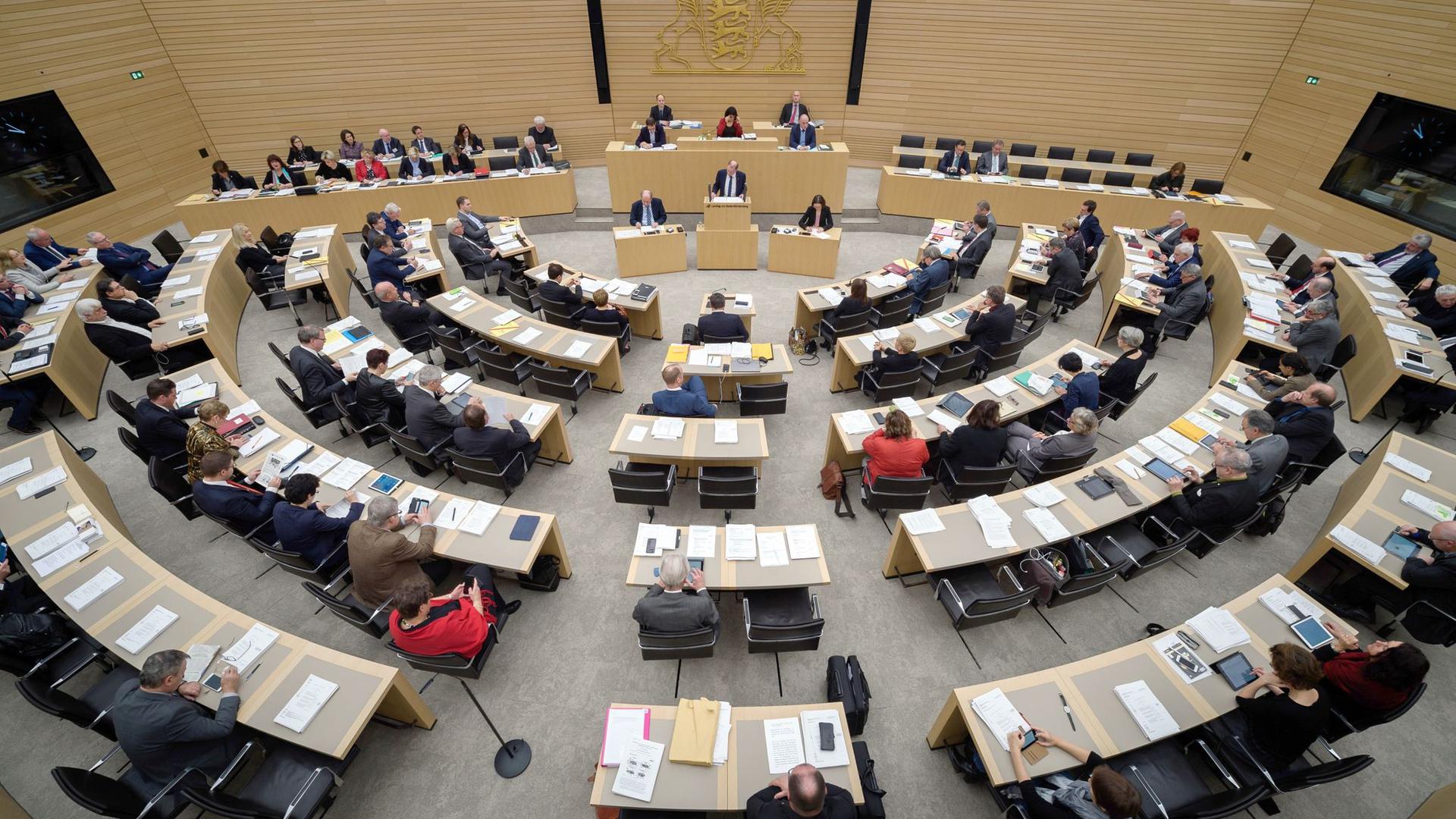 Der Landtag von Baden-Württemberg in Stuttgart.