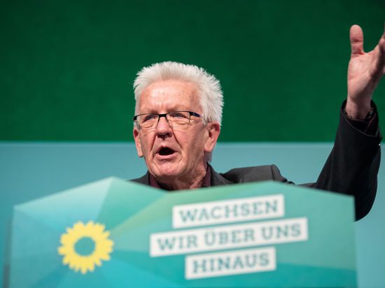 Baden-Württembergs Ministerpräsident Kretschmann (Grüne) bei der Landesdelegiertenkonferenz.
