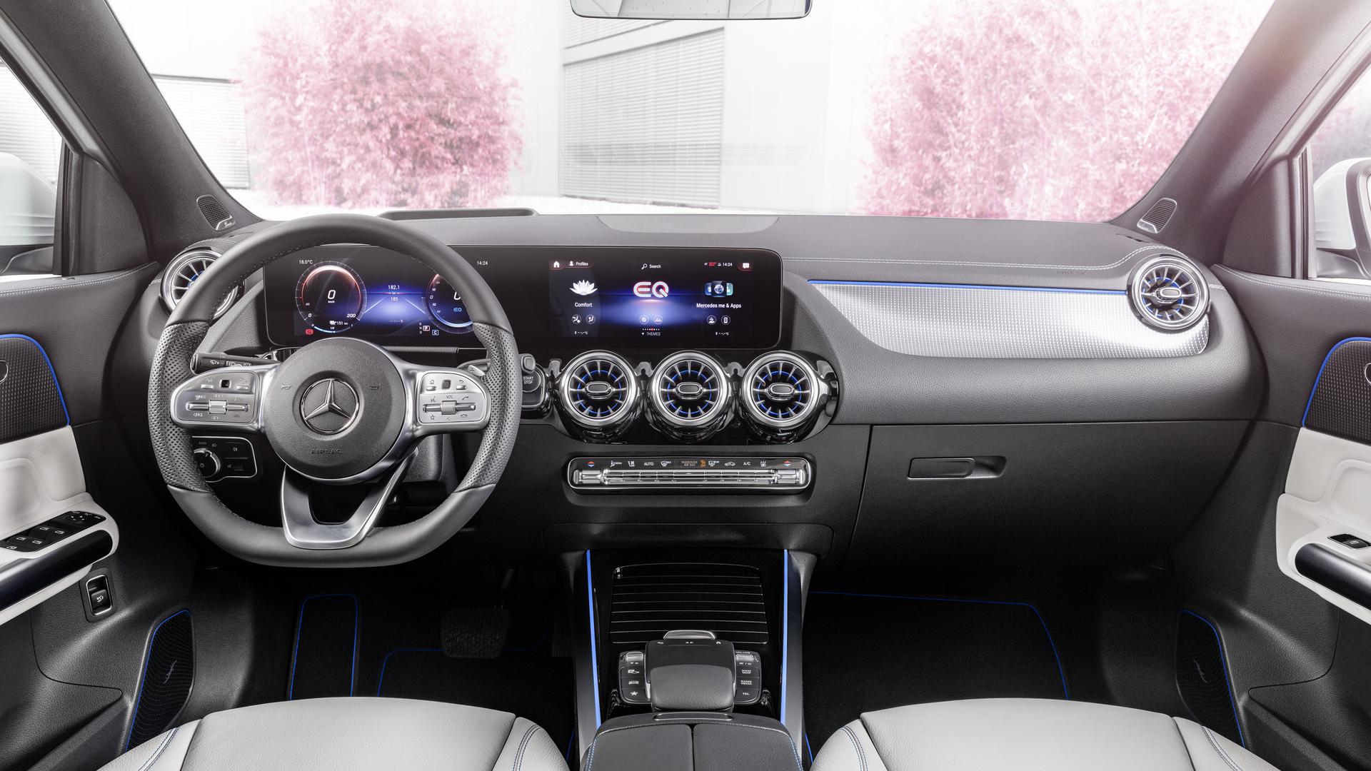 Mercedes-EQ, EQA 250, Interieur, Nevagrau, Edition 1. EQA 250 (Stromverbrauch kombiniert: 15,7 kWh/100 km; CO2-Emissionen kombiniert: 0 g/km) // Mercedes-EQ, EQA 250, Interior, neva grey, Edition 1. EQA 250 (combined power consumption: 15.7 kWh/100 km, combined CO2 emissions: 0 g/km)