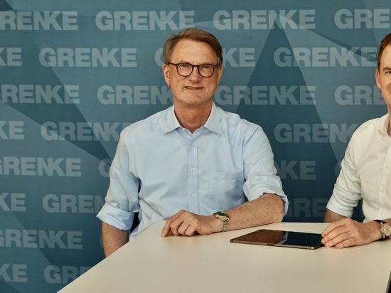 Die Grenke-Manager Michael Bücker (links) und Sebastian Hirsch.  