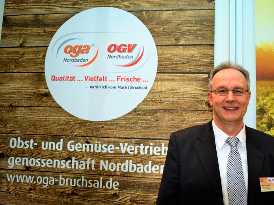 Obst und Gemüse sind sein Fach: Hans Lehar, geschäftsführender Vorstand der Obst- und Gemüse-Absatzgenossenschaft Nordbaden (OGA) in Bruchsal.