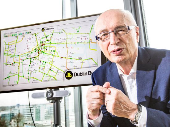 Kann in Echtzeit nicht nur den Busverkehr in Dublin verfolgen: Gottfried Greschner hat die Init SE aus Karlsruhe zu einem Weltmarktführer für Digitalisierungssysteme im Nahverkehr gemacht.