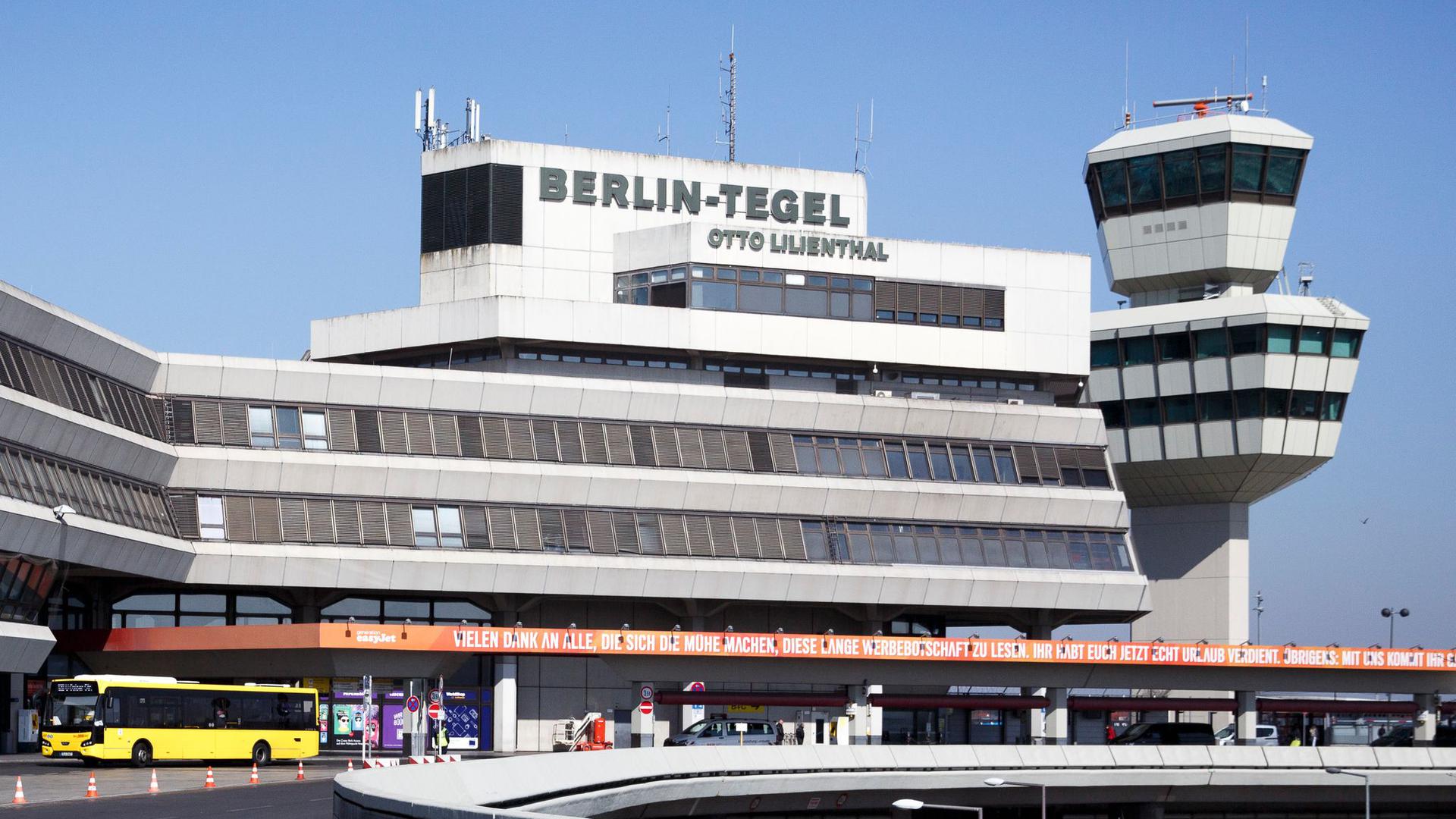 Blick auf den Flughafen „Otto Lilienthal“ in Tegel.