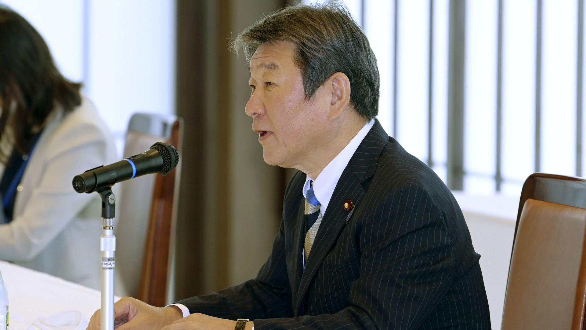 Japans Außenminister Toshimitsu Motegi.