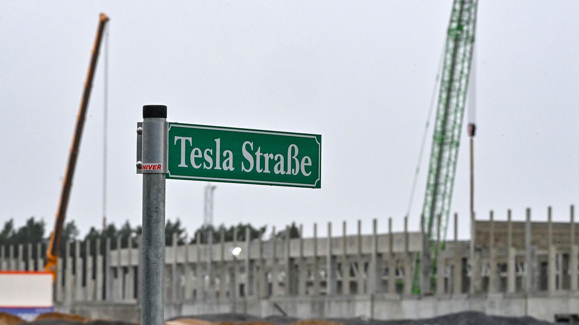 Tesla baut in Grünheide eine Elektroautofabrik. Die Produktion soll im Juli beginnen.