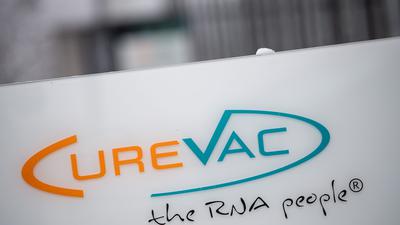 Das Logo des Biotech-Unternehmen Curevac.