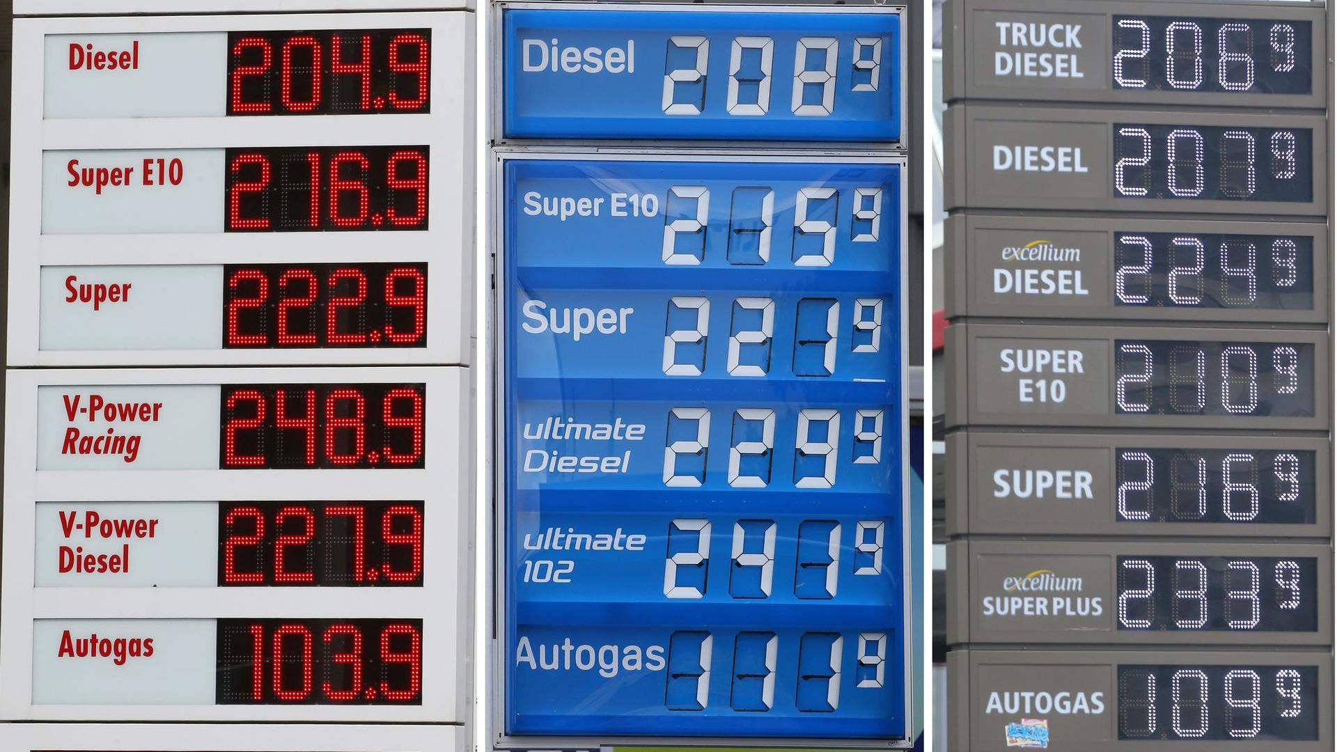 Die Preise an den Tankstellen sind weiter hoch.