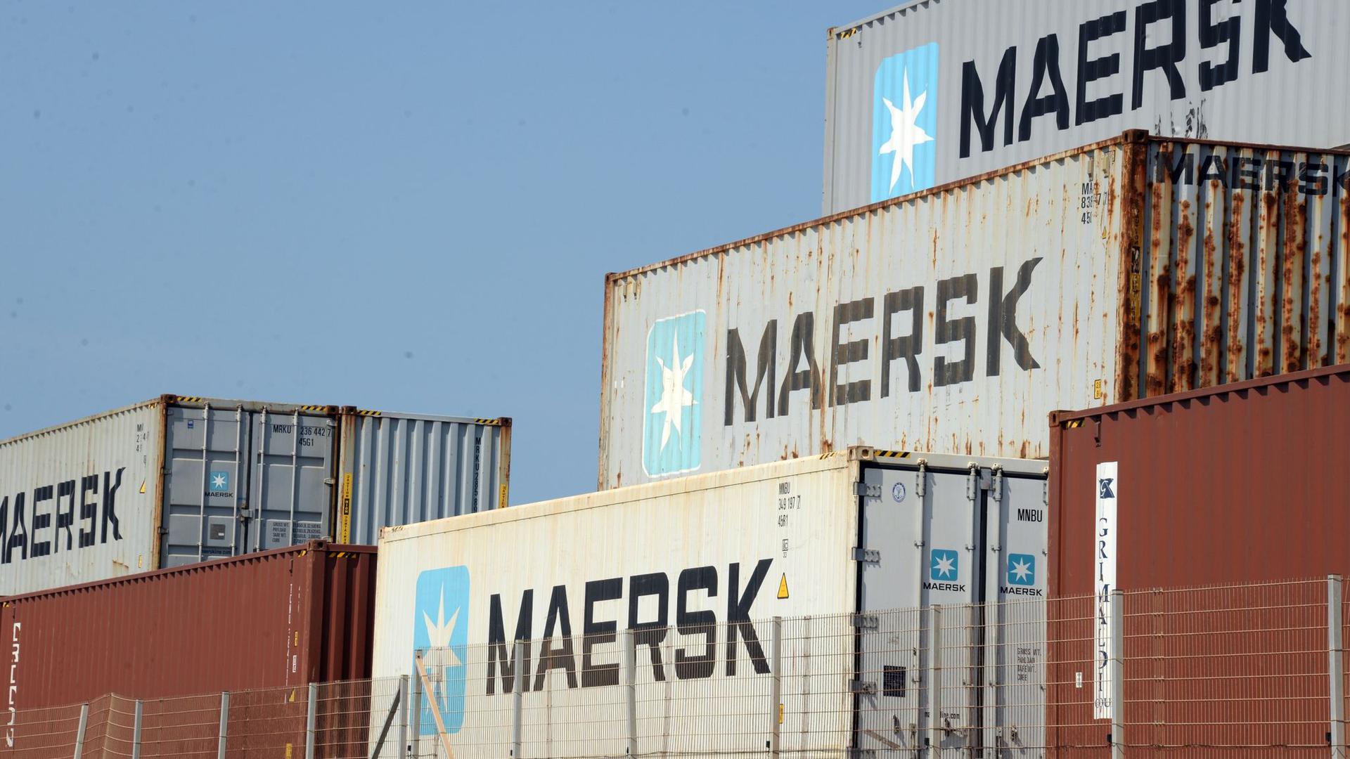 Container des Schifffahrtskonzerns Maersk: Die dänische Reederei und die Schweizer MSC gehen bald wieder getrennte Wege.