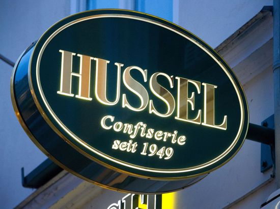 Das Logo der Confiserie „Hussel“.