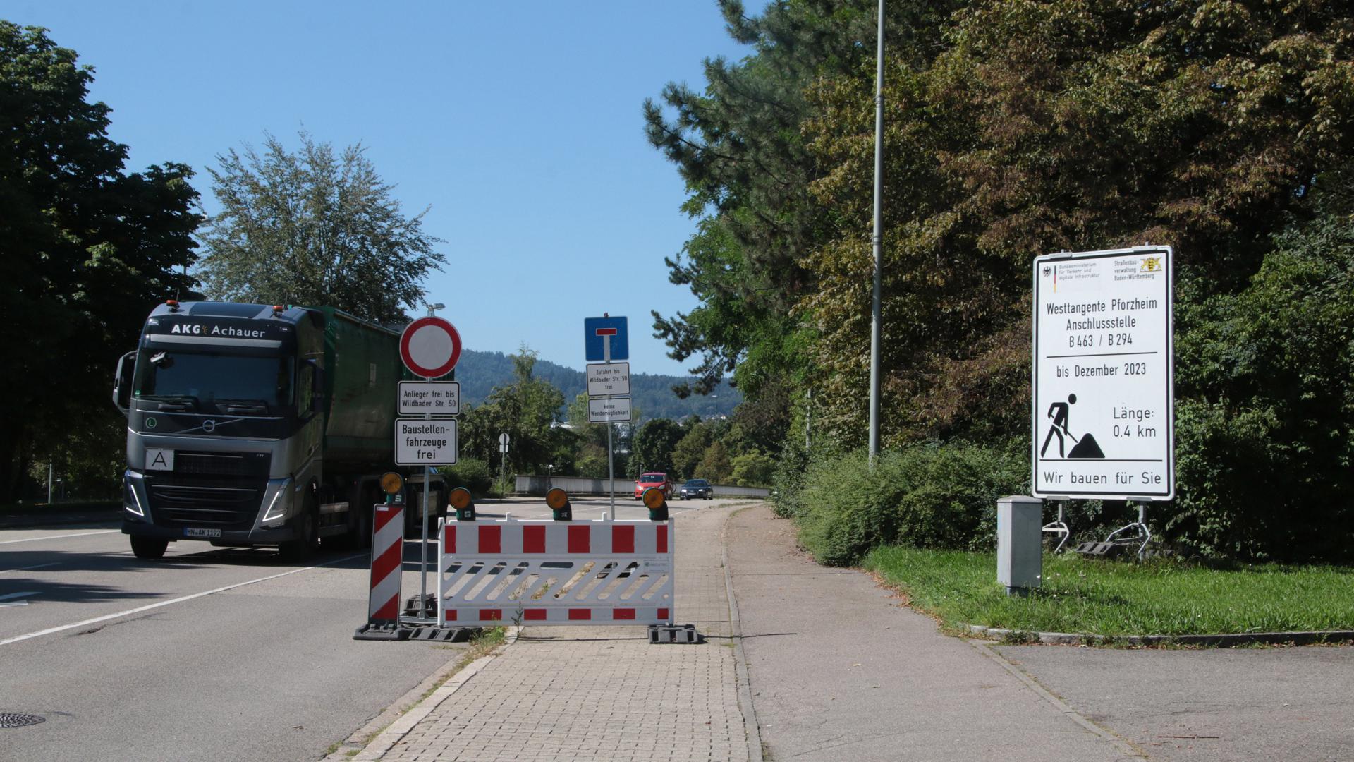 Noch ist die B294 zwischen Pforzheim und Birkenfeld nur in eine Richtung gesperrt. Ab Montag ist auch die Gegenfahrbahn aufgrund von Bauarbeiten am Arlinger Tunnel dicht.