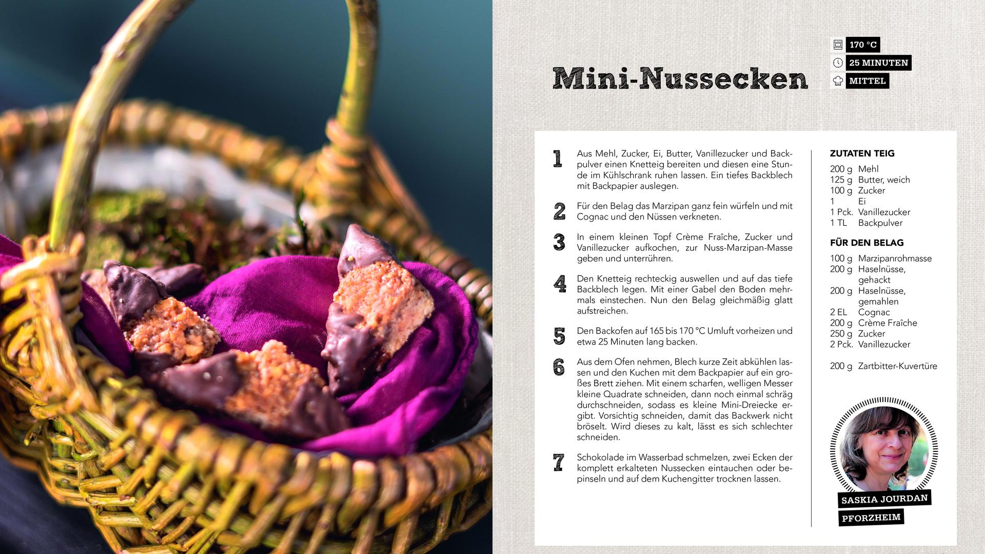 Saskia Jourdans Rezept für Mini-Nussecken im neuen Plätzchenmagazin „Ausgestochen lecker“