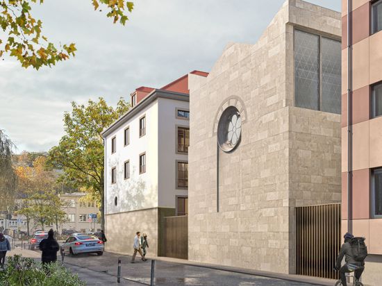 So soll sie aussehen, die neue Jüdische Synagoge in der Emilienstraße in Pforzheim. Das Architekturbüro Peter W. Schmidt wird dem Gestaltungsbeirat am Freitag einen überarbeiteten Entwurf vorlegen.