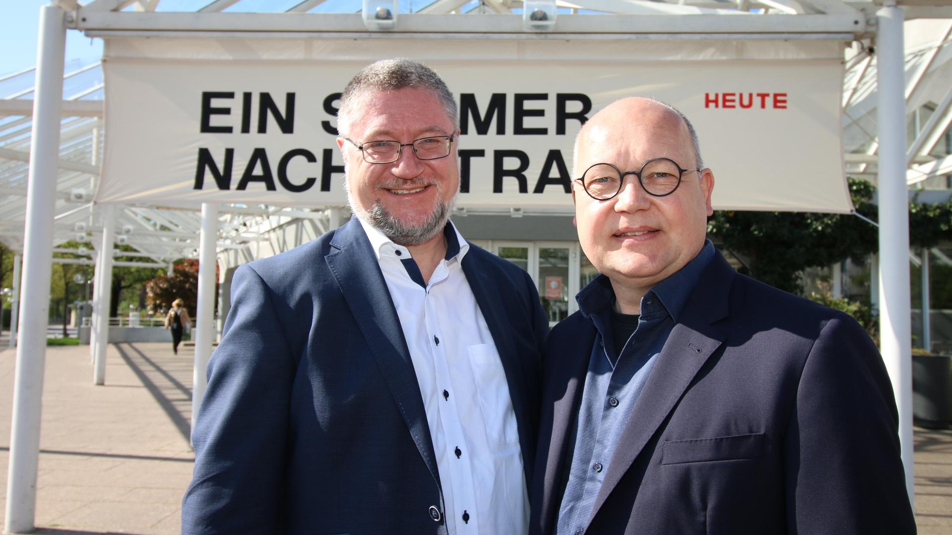 Andreas Frane (links), Schauspielchef in Pforzheim ab September 2022, Markus Hertel, neuer Intendant