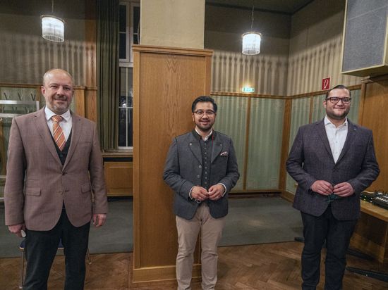 Diese drei Kandidaten erreichten die höchsten Stimmenzahlen bei der Bürgermeisterwahl in Bad Wildbad. Von links Dietmar Fischer aus Bad Liebenzell, Fabian Weiler aus Wildbad und Stimmenkönig Marco Gauger aus Freudenstadt.          