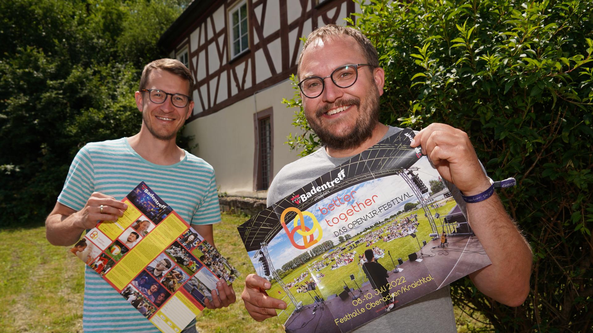 Sind „optimistisch angespannt“: Jan Schickle aus Remchingen (links) und Raphael Beil aus Dürrn freuen sich auf den Badentreff, der am Freitag in Oberacker startet.