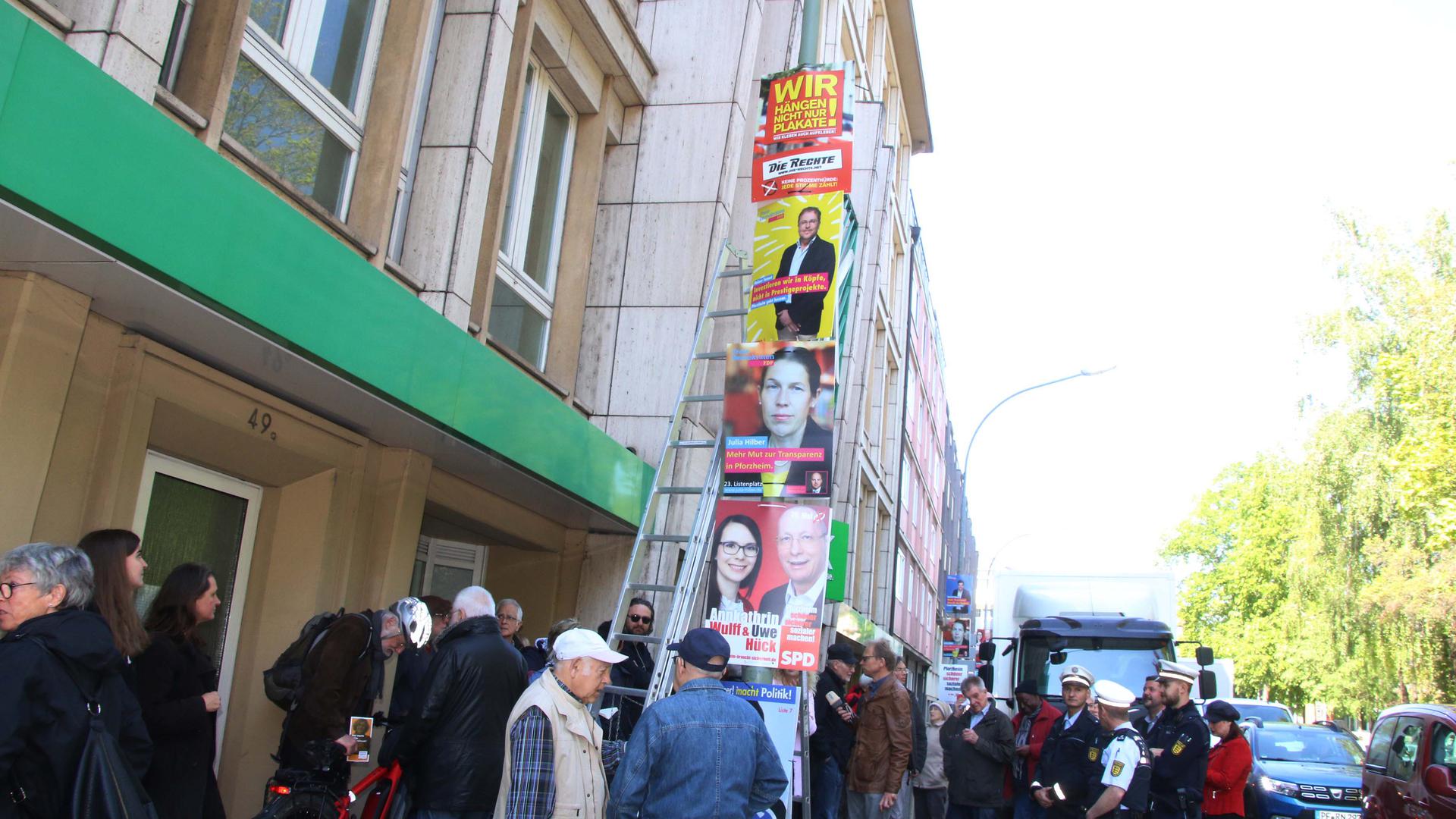 Vor den Europa- und Kommunalwahlen hatten israelfeindliche Plakate in Pforzheim für Proteste gesorgt. Die Generalstaatsanwaltschaft bewertete sie jedoch nicht als volksverhetzend.