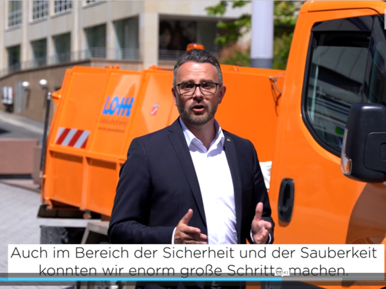 Sicherheit und Sauberkeit: Im Neujahrsvideo mit Oberbürgermeister Peter Boch (CDU) ging es auch um klassische Themen der Pforzheimer Kommunalpolitik.