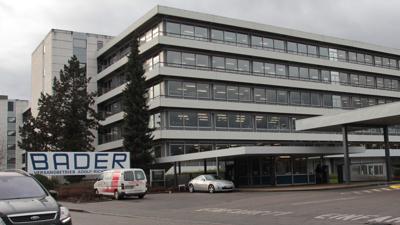 Bader Logistikzentrum in Pforzheim im Gewerbegebiet Brötzinger Tal als es noch in Betrieb war