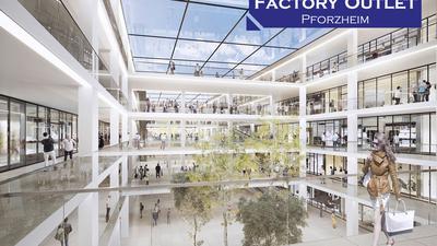 Entwurf für die Innengestaltung des angestrebten Factory Outlet Centers