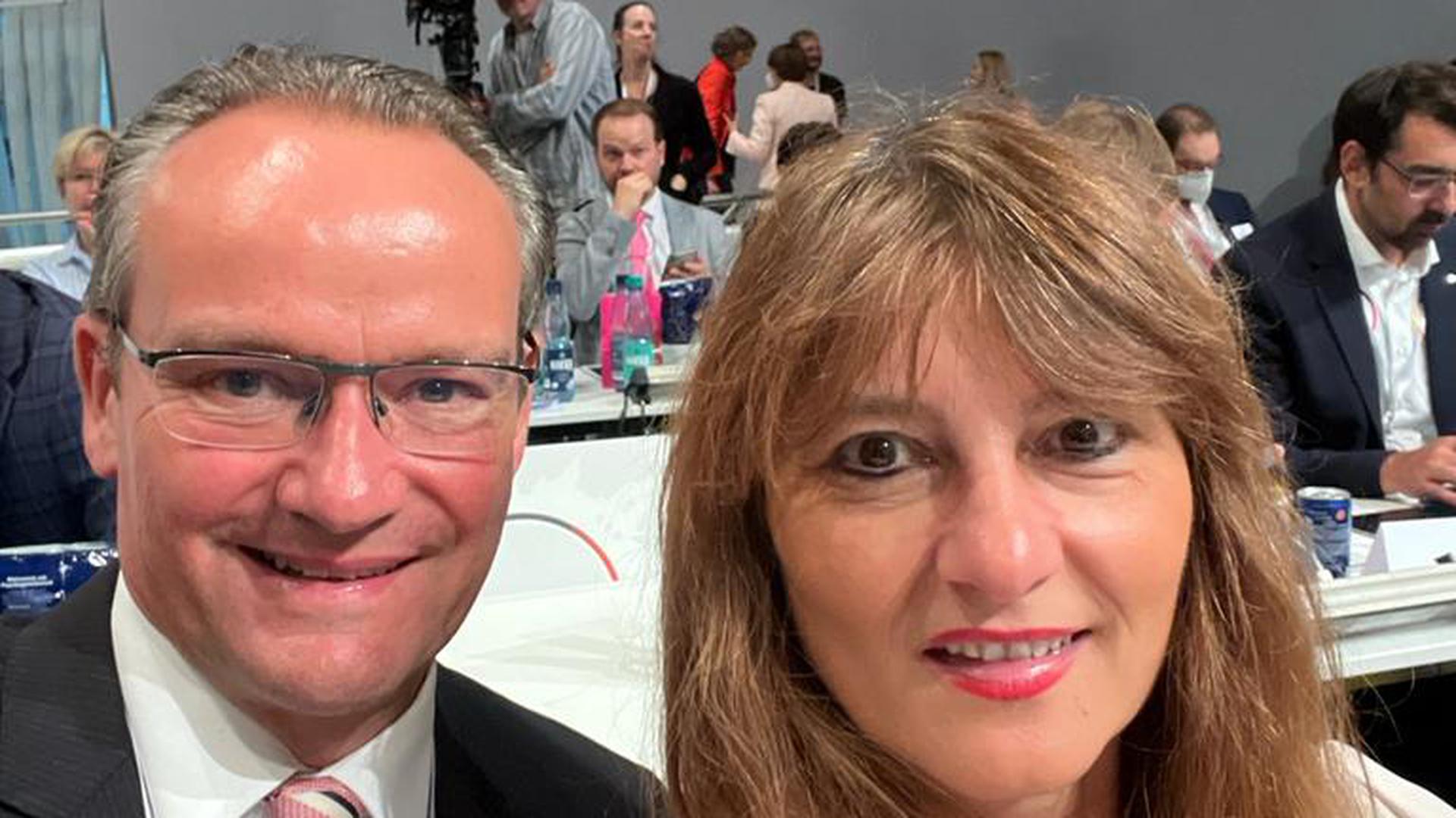 Gunther und Oana Krichbaum als Delegierte beim Bundesparteitag der CDU in Hannover.