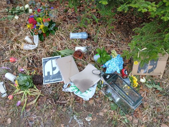 Unbekannte haben die Gedenkstätte für Andreas Mandalka zerstört. Der bundesweit bekannte Radaktivist ist am 30. Januar auf der Landesstraße bei Schellbronn tödlich verunglückt.