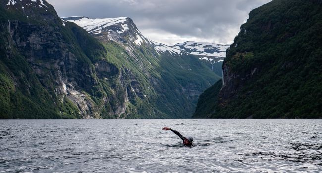 Jonas Deichmann_Preparation Norway for the first „Triathlon around the world“