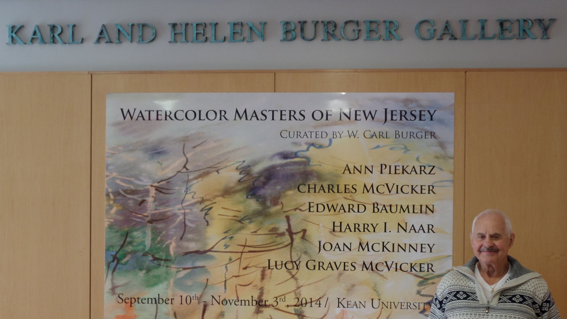Voller Schaffenskraft bis ins hohe Alter: Mit seinen expressiven Gemälden hat sich W. Carl Burger in den Vereinigten Staaten einen Namen gemacht. Nach seinen Eltern wurde auf seinen Wunsch die Gallery der Kean University benannt.
