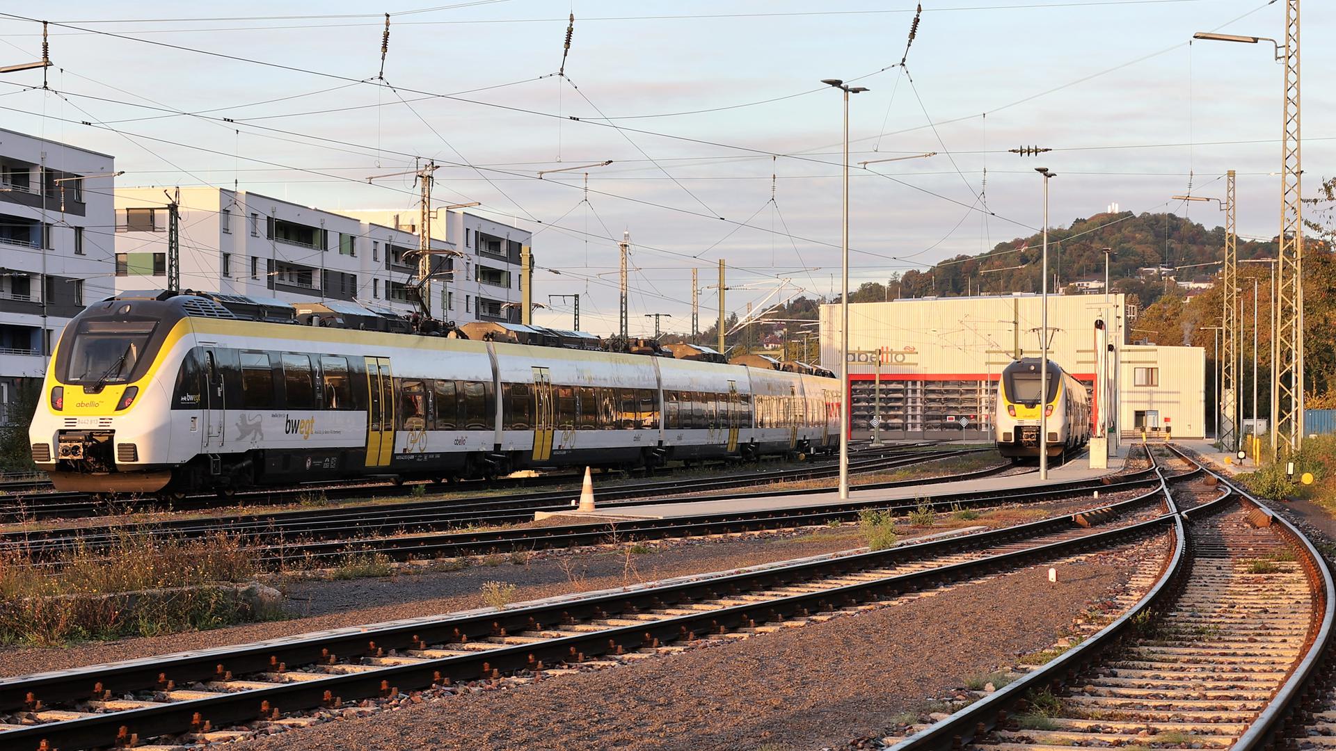 Auf dem Abstellgleis? Das Bahnbetriebswerk des privaten Betreibers Abellio für den Südwesten ist in der Nähe des Pforzheimer Bahnhofs angesiedelt.