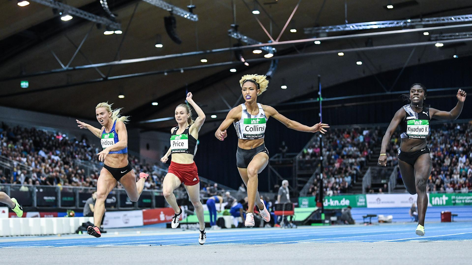Shania Collins (USA/ 60m Lauf) siegt.

GES/Leichtathletik/ Indoor Meeting Karlsruhe | IAAF World Indoor Tour, 31.01.2020


