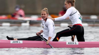 Bronze knapp verpasst: Lisa Jahn und Sophie Koch (rechts) mussten sich im Finale des C2 über 500 Meter mit Rang vier begnügen.