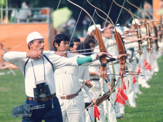 Bogenschützen bei den Olympischen Spielen von München im September 1972