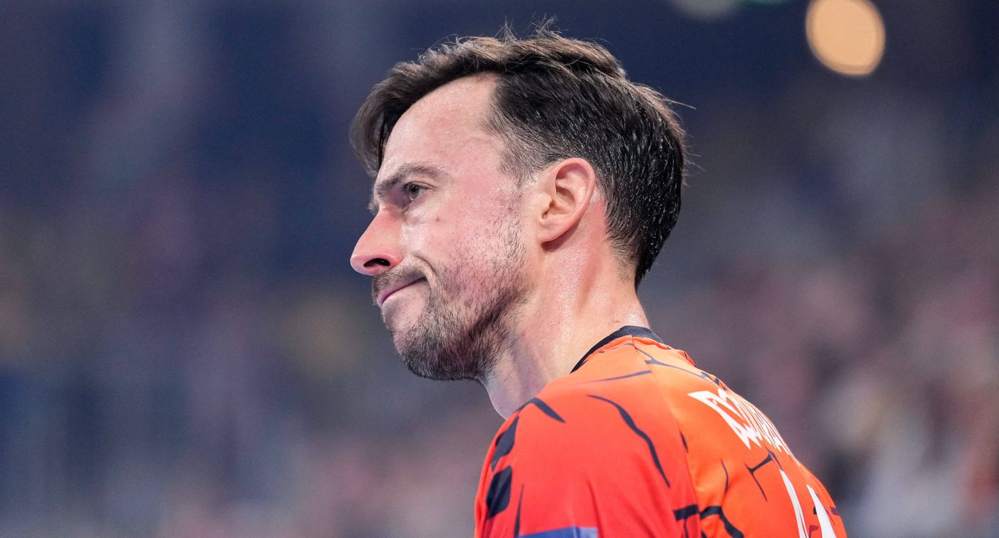 Patrick Groetzki schaut enttäuscht im Spiel der EHF European League zwischen den Rhein-Neckar Löwen und dem HBC Nantes.