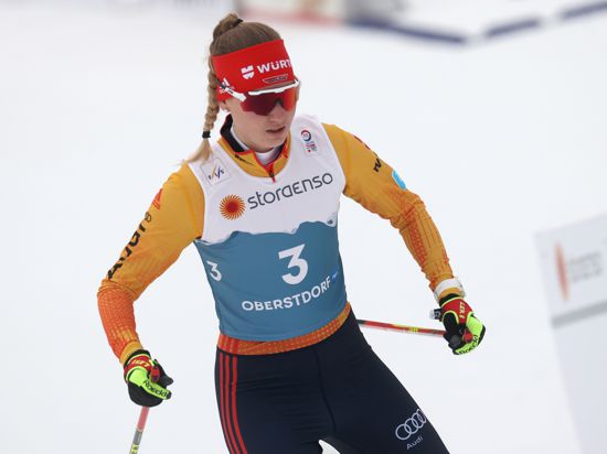 Ski nordisch: Weltmeisterschaft, Kombination - Einzel, Normalschanze/5 km, Damen, Langlauf. Svenja Würth aus Deutschland in Aktion. +++ dpa-Bildfunk +++