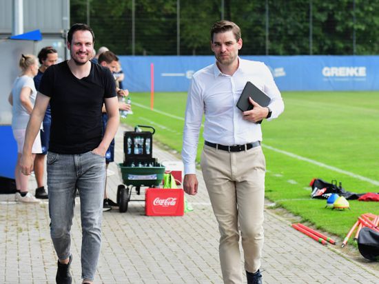 Sebastian Freis (links) wurde beim Karlsruher SC vom Chefscout zum Bereichsleiter Sport befördert. Sein Chef wiederum ist Michael Becker. 