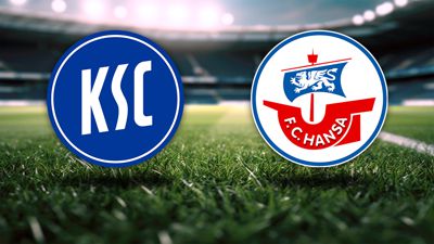 Der Karlsruher SC spielt am Sonntag gegen Hansa Rostock.