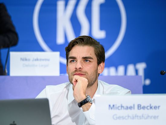 Geschaeftsfuehrer Michael Becker (KSC).

GES/ Fussball/ 2. Bundesliga: Ordentliche Mitgliederversammlung des Karlsruher Sport-Club beim BGV, 14.10.2020

