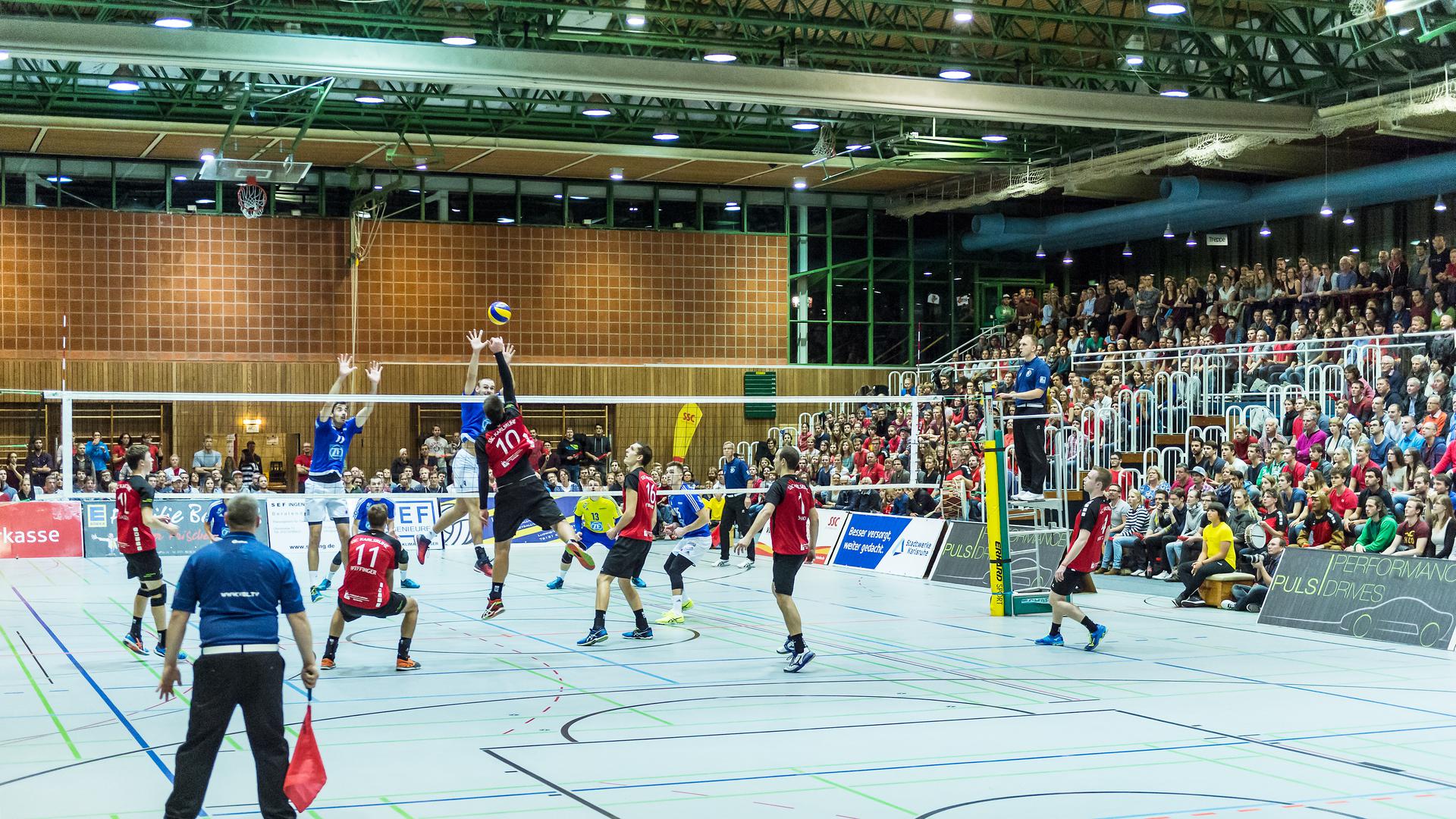Uebersicht.

GES/ Volleyball/ DVV-Pokal Achtelfinale: SSC Karlsruhe - VfB Friedrichshafen, 26.10.2016 --

