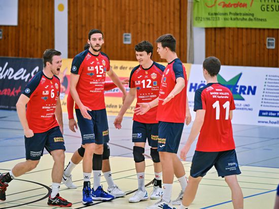 vl Felix Roos (SSC), Jens Sandmeier (SSC), Lukas Jaeger (SSC), Maximilian Kersing (SSC),Tobias Hosch (SSC)

GES/ Volleyball/ Baden Volleys - TSV Muehldorf, 01.10.2022
